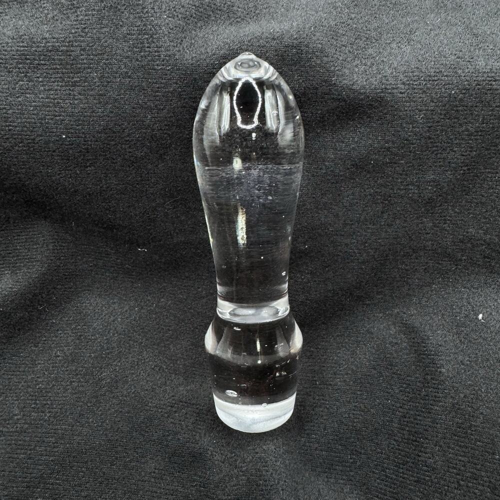 Clear Glass Bottle Stopper Teardrop Barware Wine Decanter Topper 4 5/8" Long